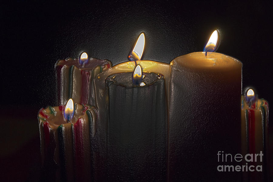 Candle Photograph - A Candle Loses No Light By Sharing Its Flame IV by Al Bourassa