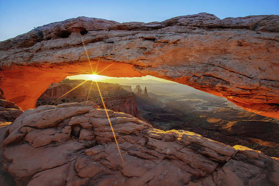 A Canyonland Sunrise - Mesa Arch - Moab Utah Usa Photograph