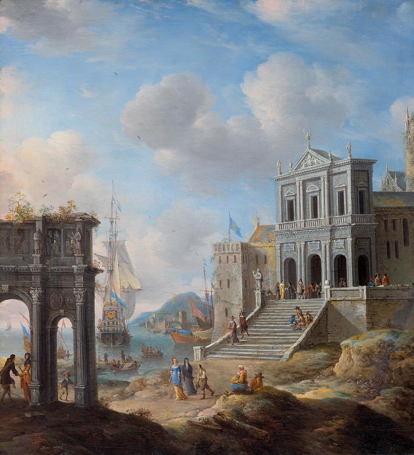 Rome Painting - A capriccio with the Arch of Constantine and the Church of San Gregorio Magno al Celio by Celestial Images
