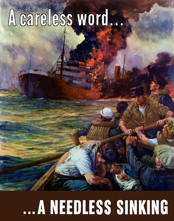 Navy Painting - A careless word A needless sinking by War Is Hell Store