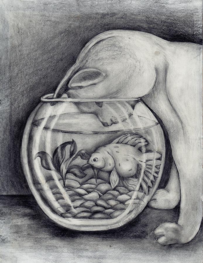 Goldfish and fishbowl material illustration... - Stock Illustration  [65676396] - PIXTA