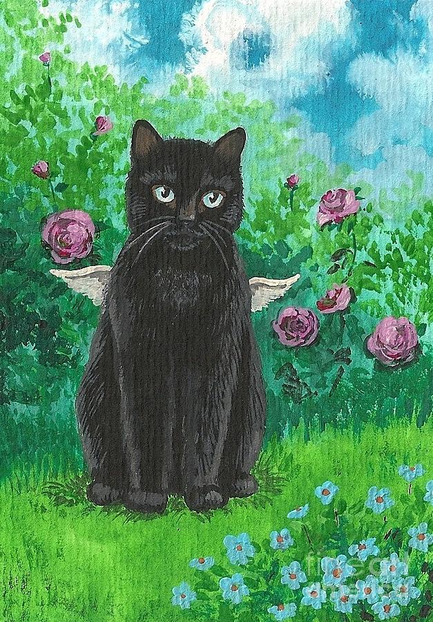 A Cat Is The Rosebud In The Garden Of The Animal Kingdom Painting by Margaryta Yermolayeva