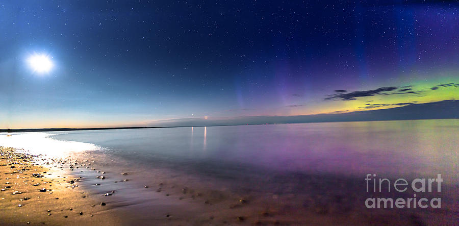 A Celestial Phenomenon On Whitefish Bay Photograph by Norris Seward