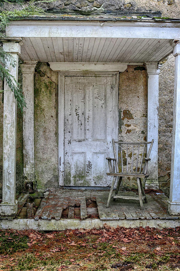A Chair At The Front Door Photograph By Gale Miko