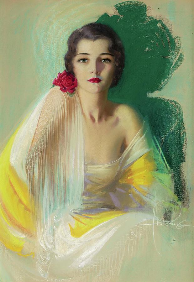 Hollywood Painting - A Challenge to Admiration by Rolf Armstrong