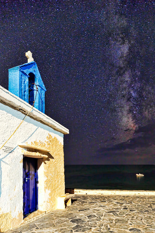 A chapel under the Milky Way  Photograph by Constantinos Iliopoulos