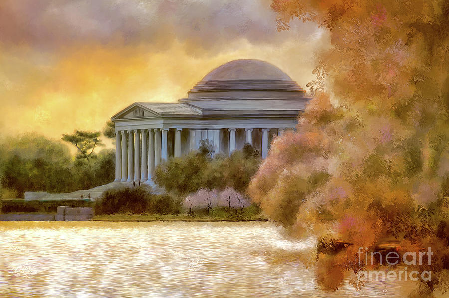 A Cherry Blossom Sunset Digital Art by Lois Bryan