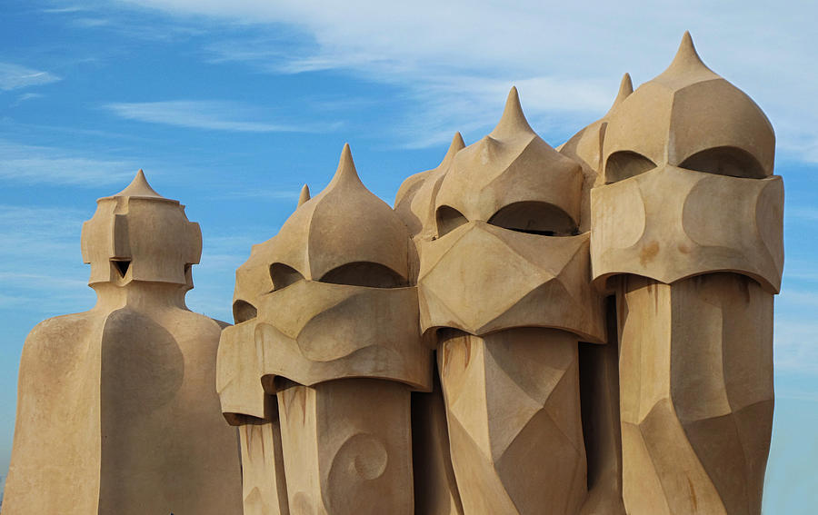 A Chimneys of Pedrera Grouping Photograph by Dave Mills