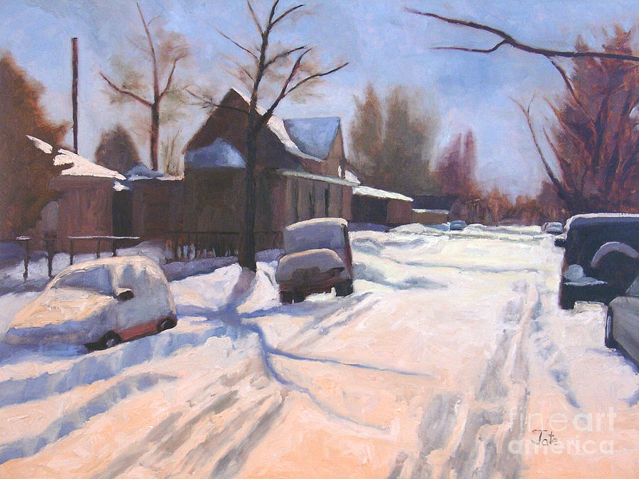 Winter Painting - A Christmas snow by Tate Hamilton