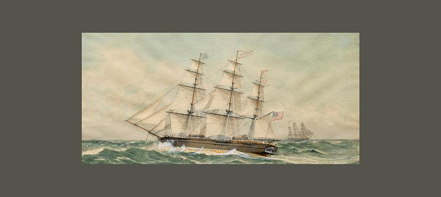 A clipper ship entering New York Painting by MotionAge Designs