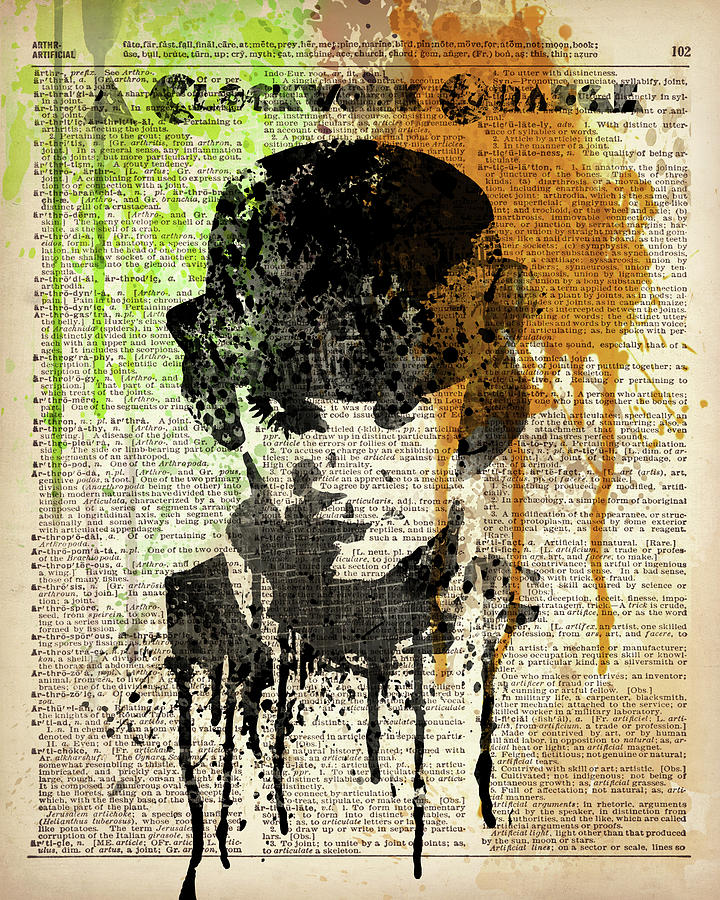 A clockwork orange on dictionary page Painting by Art Popop