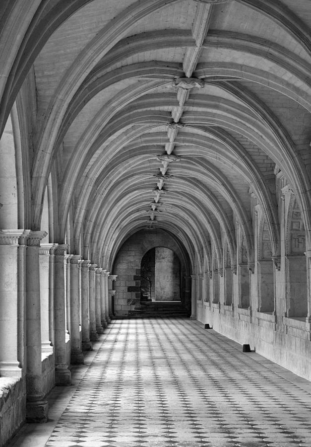 A Cloister Gallery In Fontevraud Abbey Photograph by Dave Mills