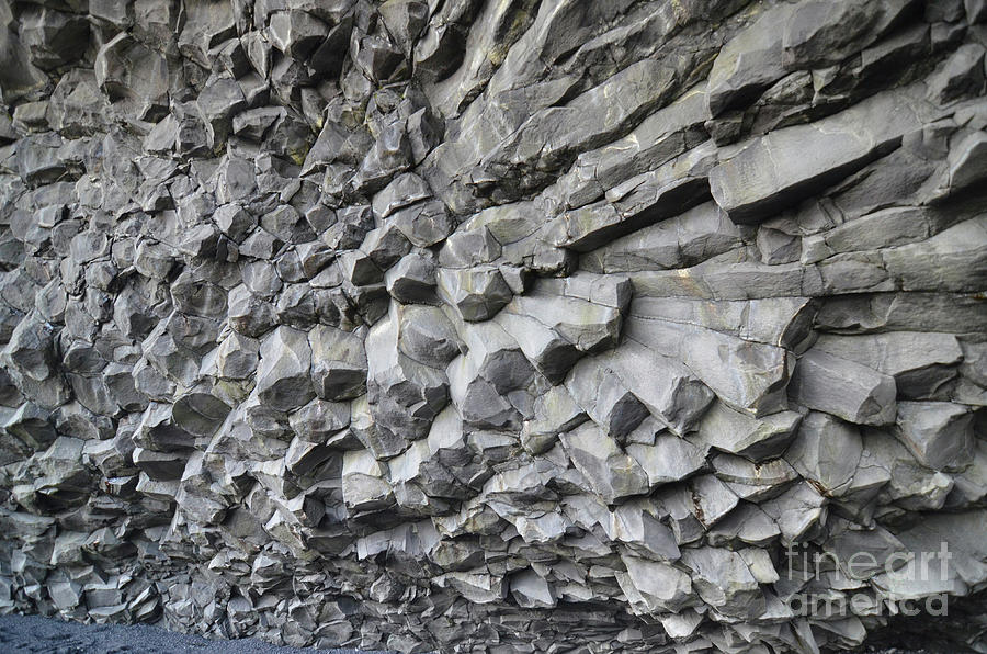 A Close Up Look at the Basalt Columns in Iceland Photograph by DejaVu Designs