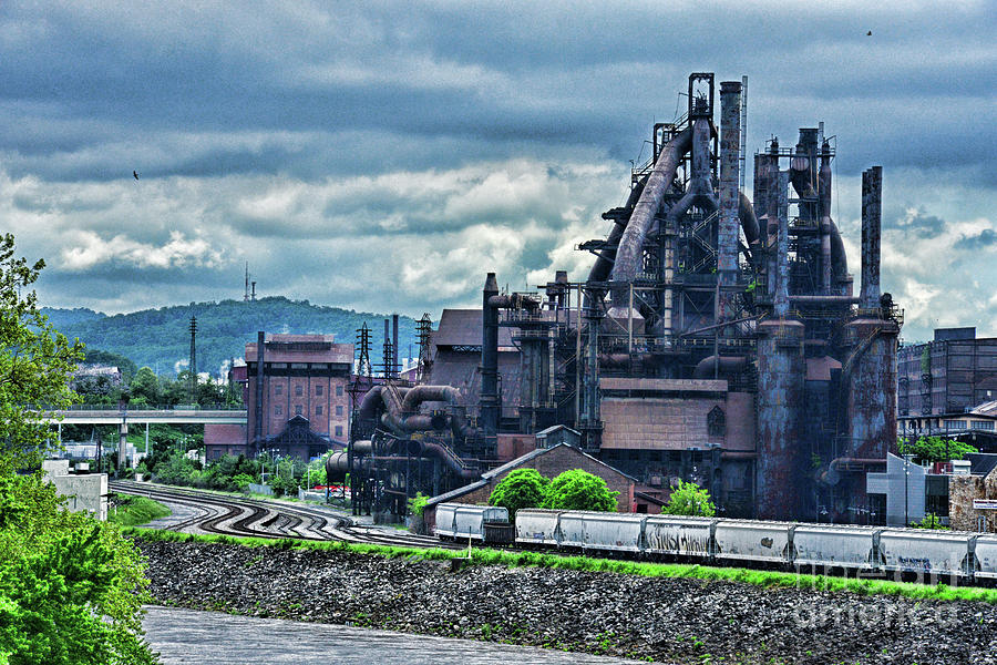 A Cloudy Day at the Steel Mill Photograph by Paul Ward