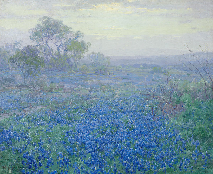 A Cloudy Day, Bluebonnets Painting by Julian Onderdonk