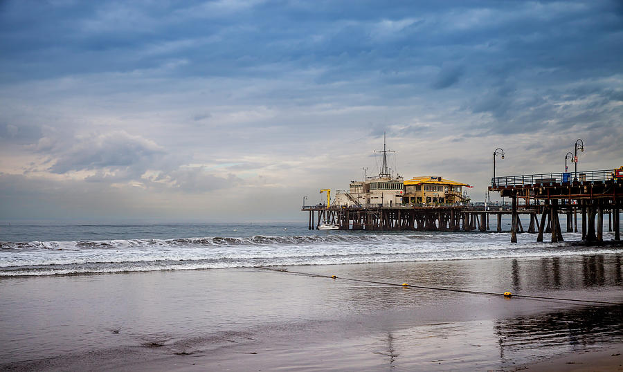 A Cloudy Morning At The Pier Photograph by Gene Parks