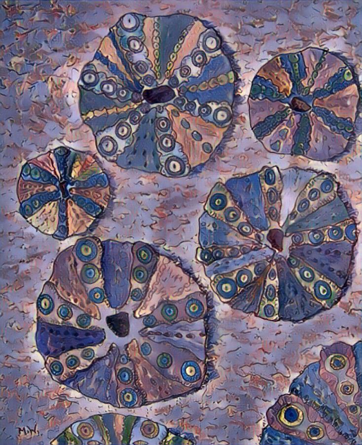 A colony of Sea Urchins digital Digital Art by Megan Walsh