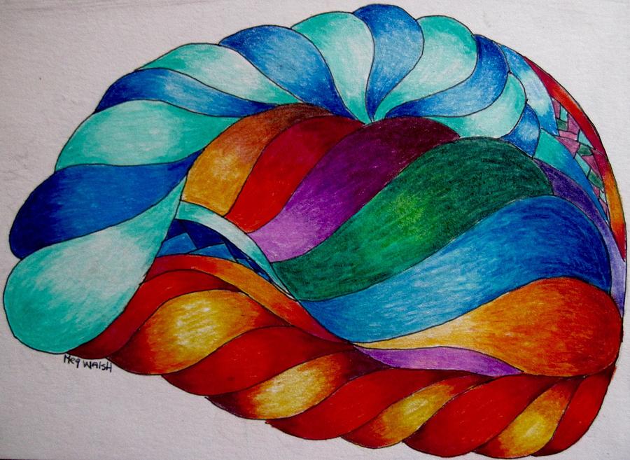 A Colorful Mind Drawing by Megan Walsh