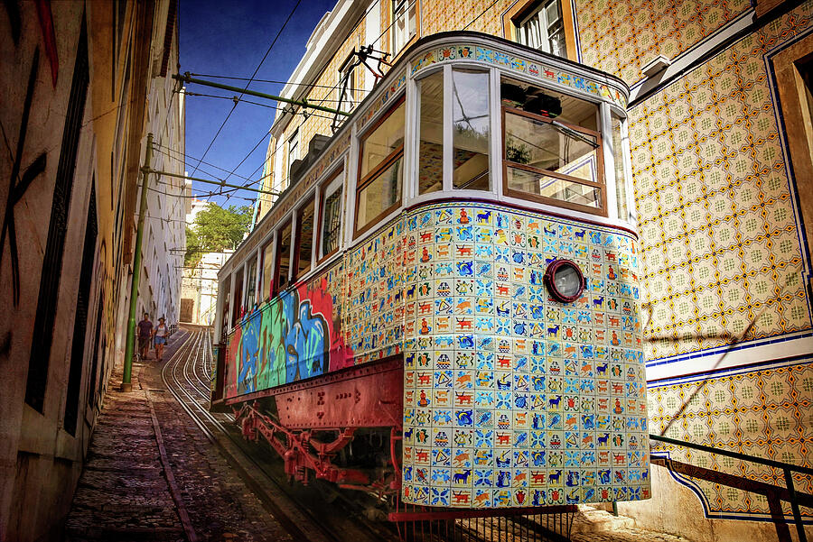 Architecture Photograph - A Colorful Lisbon Tram  by Carol Japp