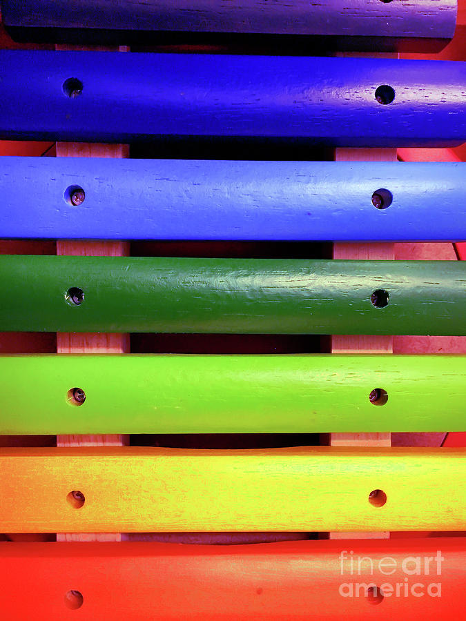 Music Photograph - A colorful xylophone by Tom Gowanlock