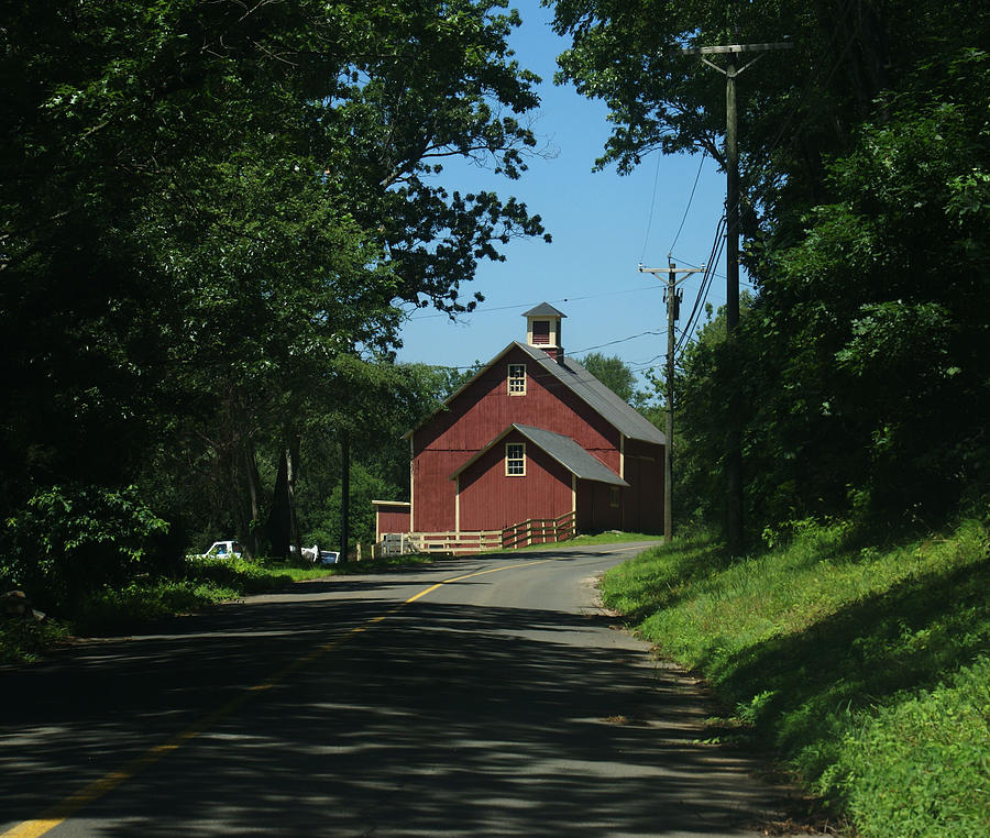 Nature Photograph - A Connecticut country road by Leonard Rosenfield