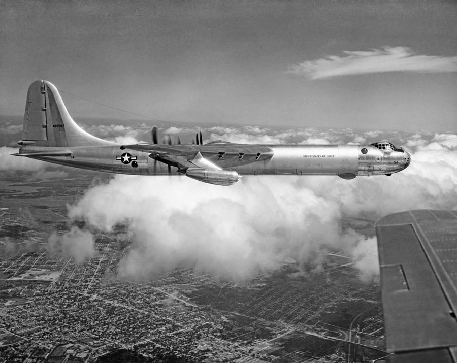 Transportation Photograph - A Convair B-36F Peacemaker by Underwood Archives