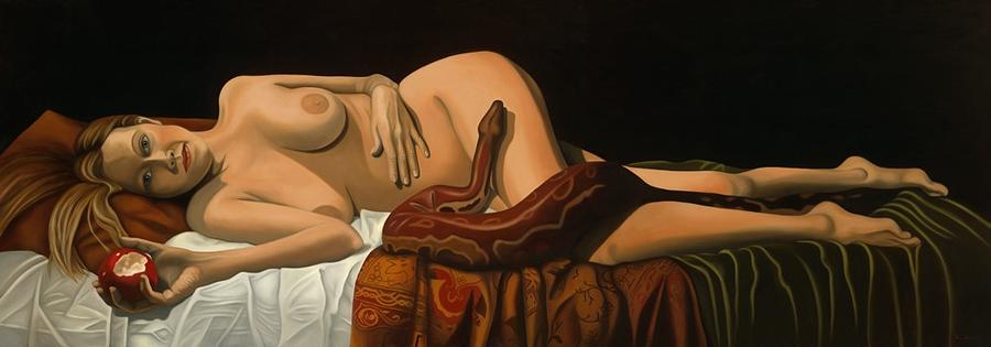 Figurative Painting - A Convenient Myth II by Tina Blondell Figurative Painting - A Convenient Myth II by Tina Blondell