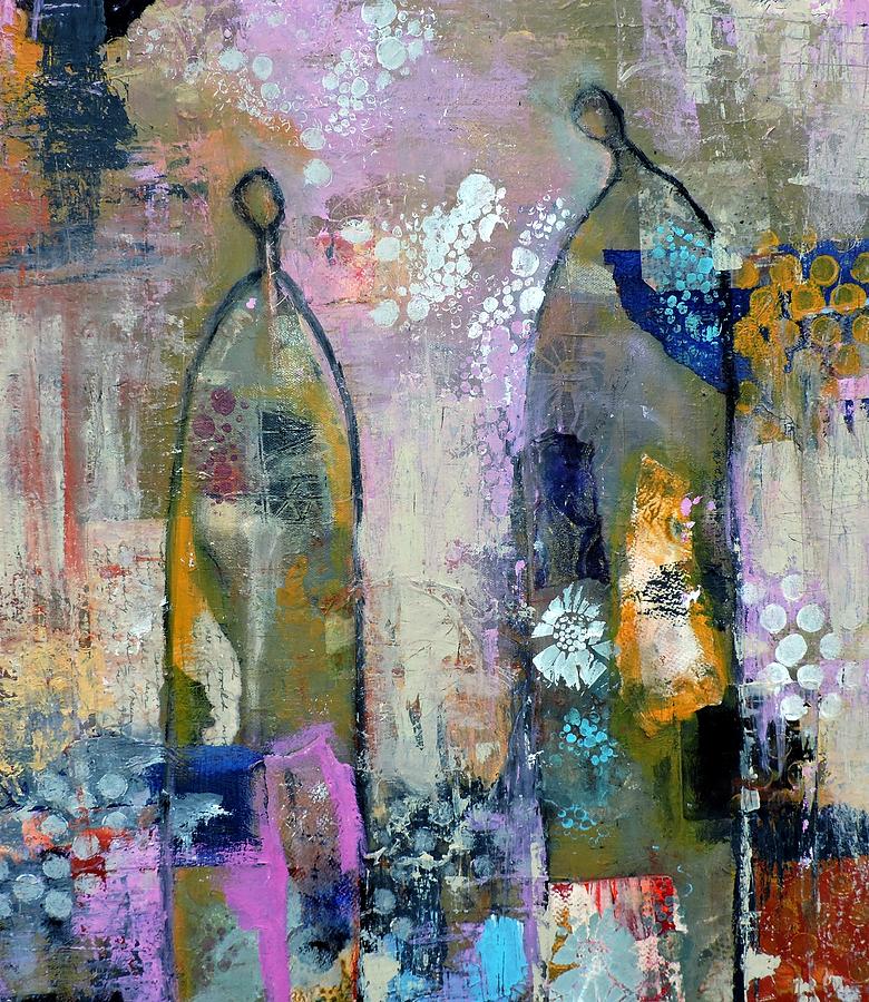 A Conversation Mixed Media by Milagros Suriano-Rivera