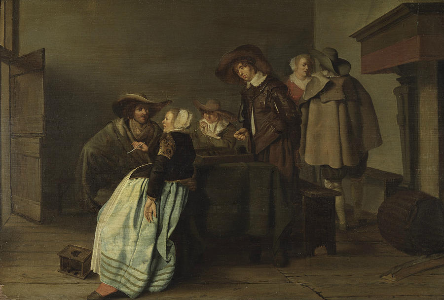 A Conversation Painting by Pieter Codde