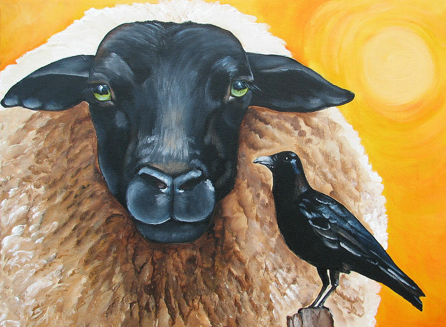 Sheep Painting - A Conversation with Lilith by Laura Carey