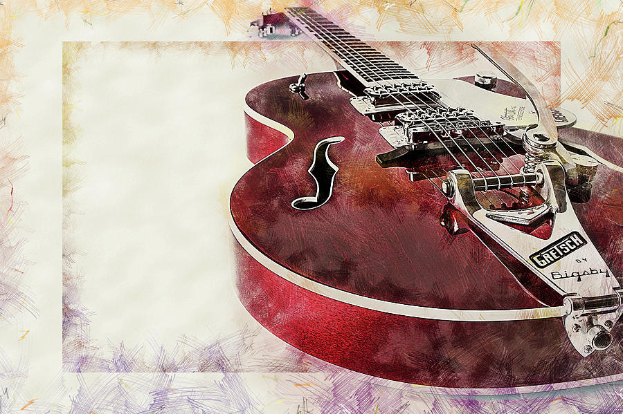A Cool Guitar Digital Art by Anthony Murphy