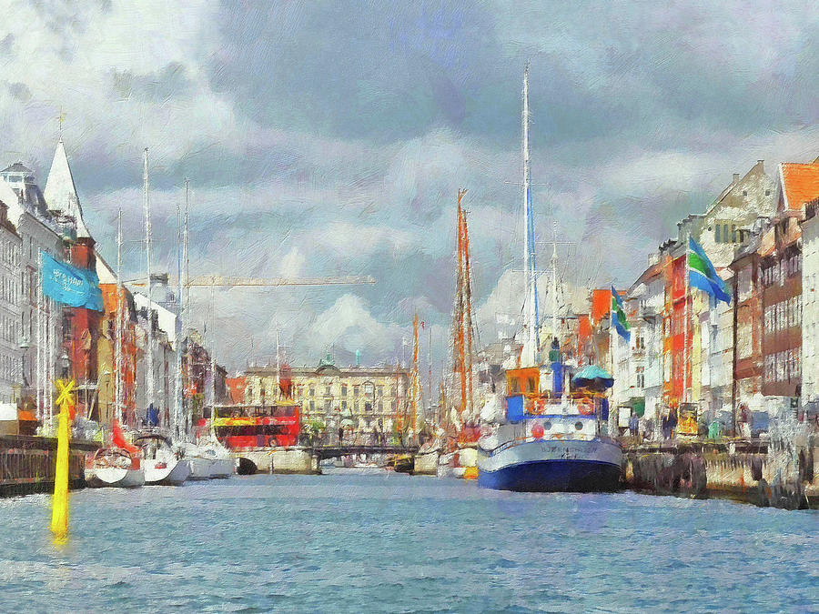 A Copenhagen Canal Digital Art by Digital Photographic Arts