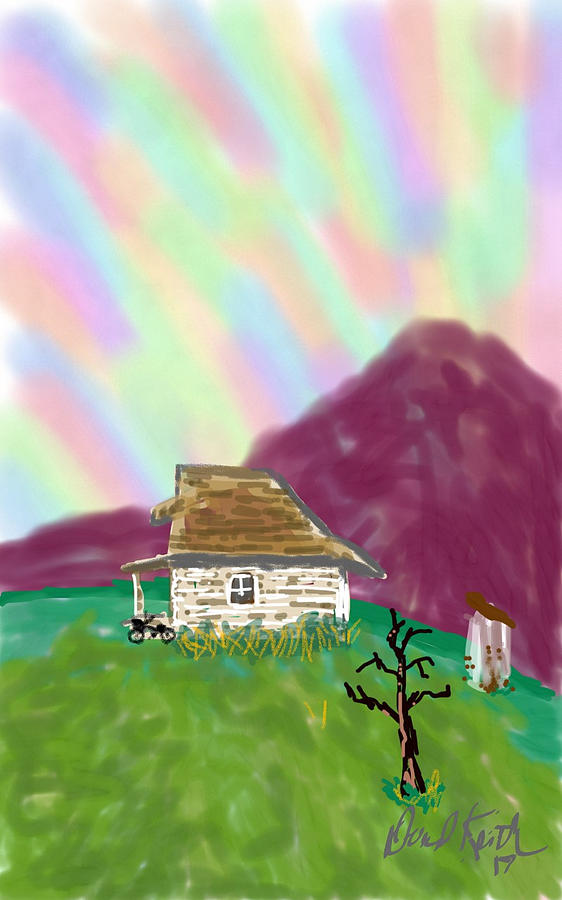 A Cottage in the Alps Digital Art by David R Keith