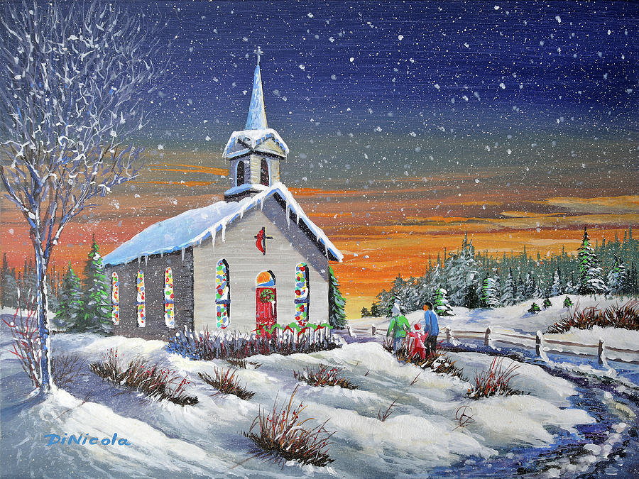 A Country Christmas Painting by Anthony DiNicola