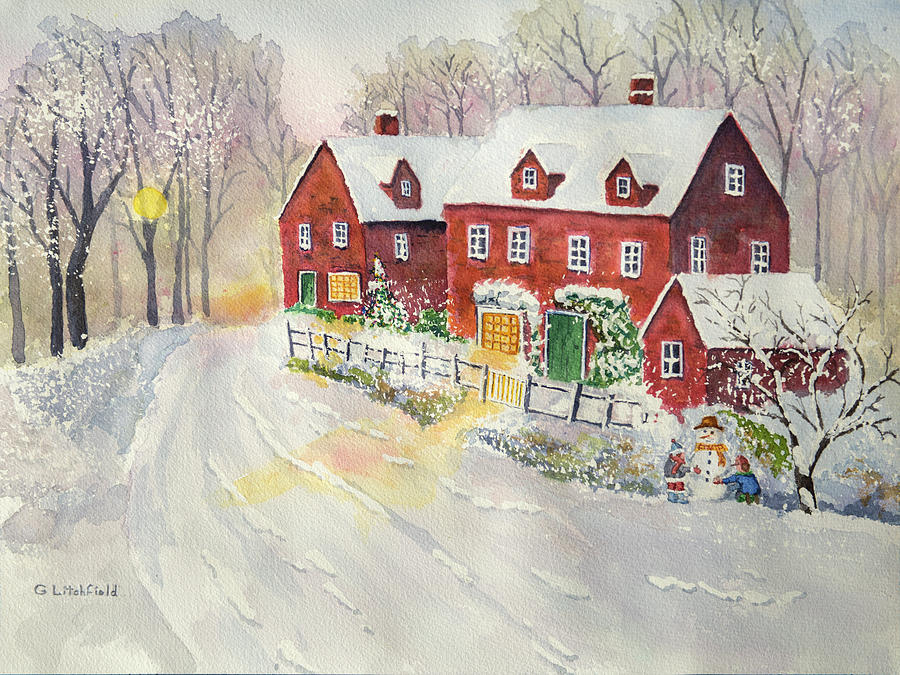 country christmas paintings