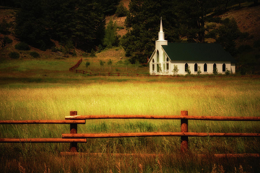 A Country Church In Colorado Photograph by John De Bord