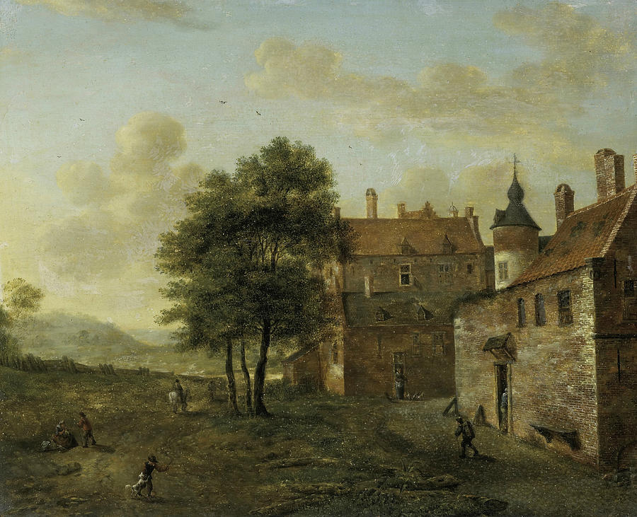 A Country House Painting by Jan van der Heyden