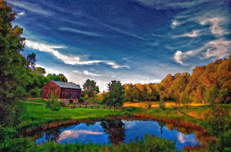 A Country Place painted version Photograph by Steve Harrington