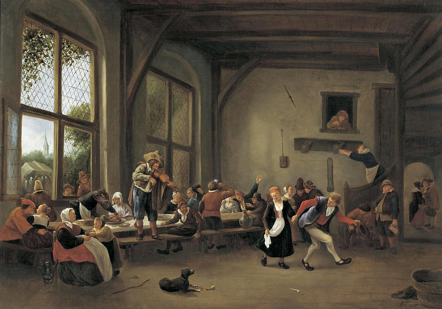 A Country Wedding Painting by Jan Steen