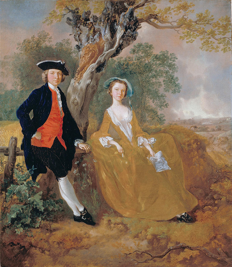 A Couple in a Landscape Painting by Thomas Gainsborough