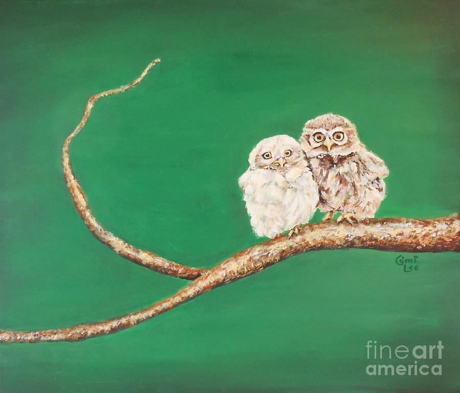 A Couple of Owls Painting by Cami Lee