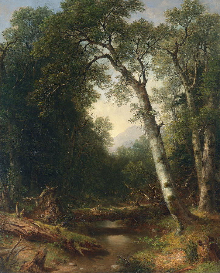 A Creek in the Woods Painting by Asher Brown Durand