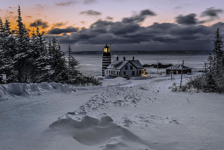 A Crisp Winter Morning At West Quoddy Head Lighthouse Photograph by Marty Saccone