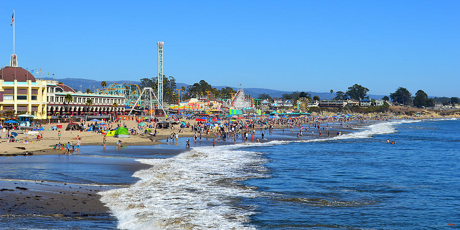A Crowded Beach in Santa Cruz Photograph by Glenn McCarthy Art and Photography