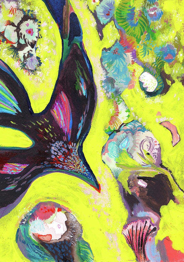 Crow Painting - A Crows Dream - SS18DW019 by Satomi Sugimoto Crow Painting - A Crows Dream - SS18DW019 by Satomi Sugimoto