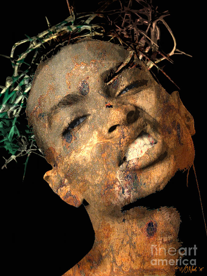 Portrait Digital Art - The Pain and Deliverance of The Crucifixion by Walter Neal