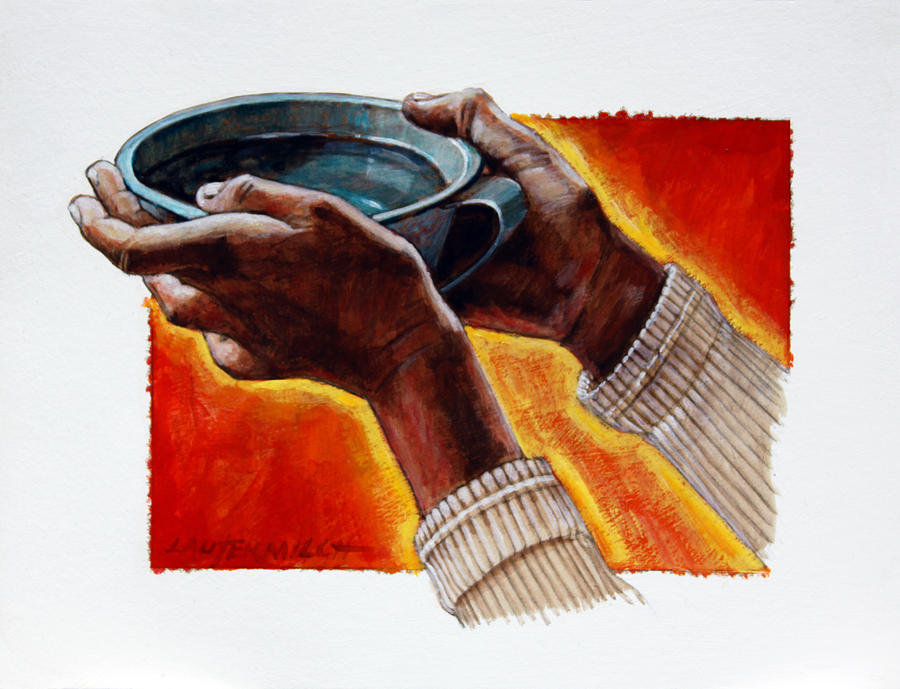 A Cup of Water Painting by John Lautermilch
