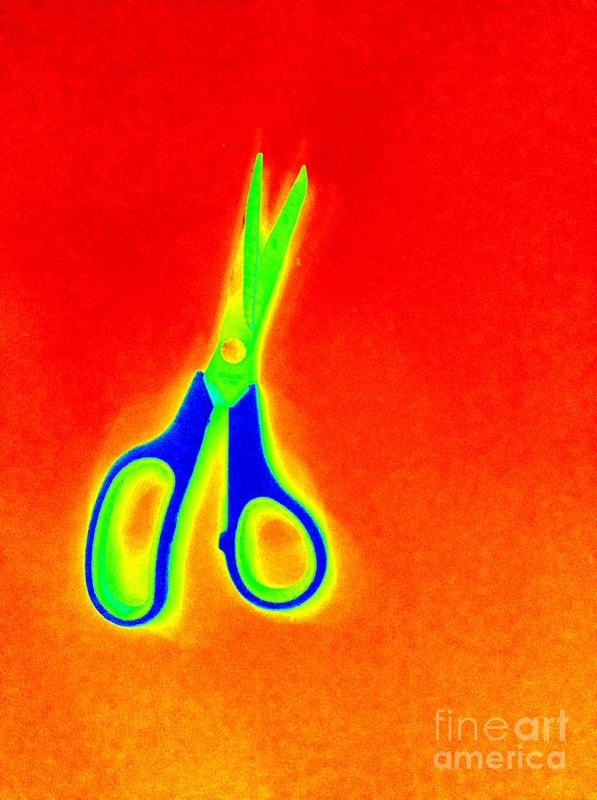 Heat Map Scissors A Cutting Remark Painting by Richard W Linford