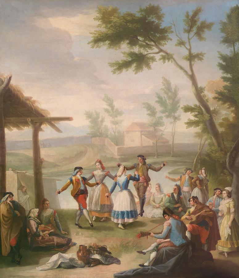A Dance On The Banks Of The Manzanares Bayeu And Subias Ramon Painting