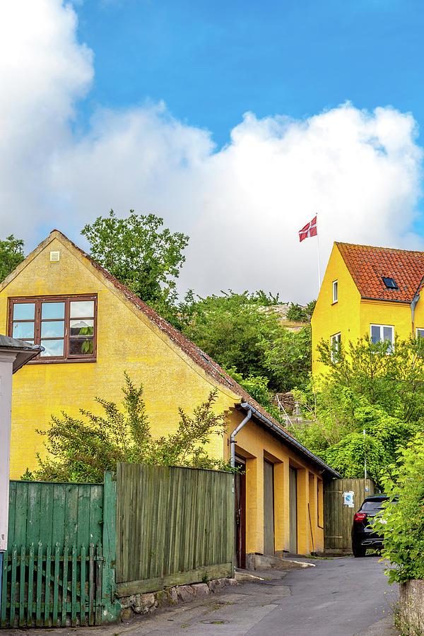 A Danish Flag in Gudhjem Photograph by W Chris Fooshee